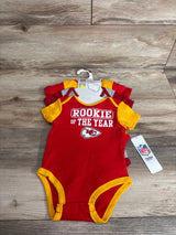 NEW NFL 3pk Chiefs Bodysuit Set Red sz 3-6m