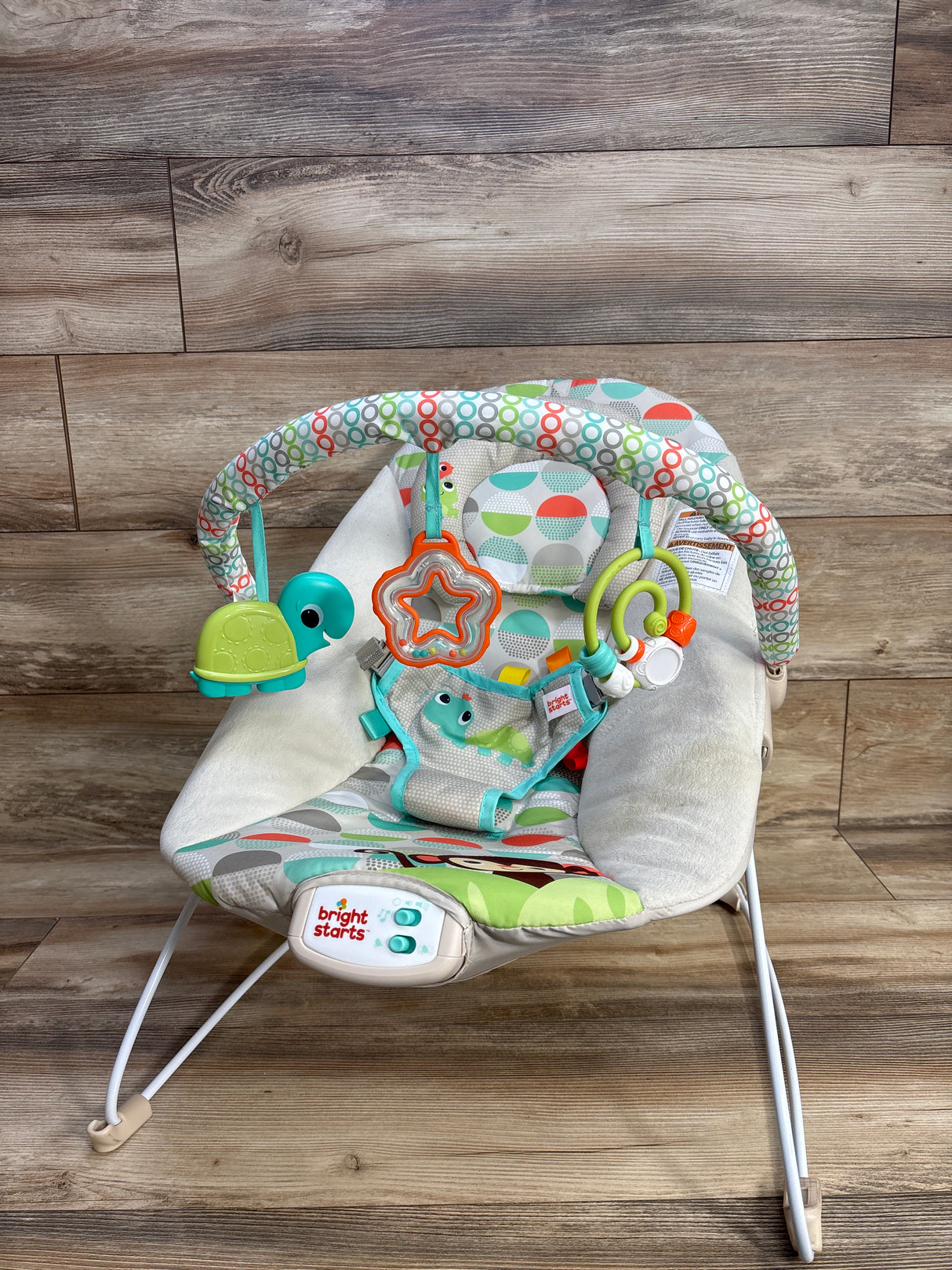 NEW Bright Starts Happy Safari Vibrating Baby Bouncer