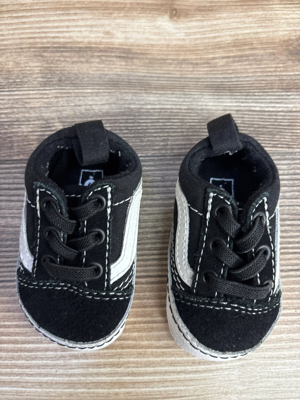 Vans Old Skool 'Black White' Crib Shoes sz 1c