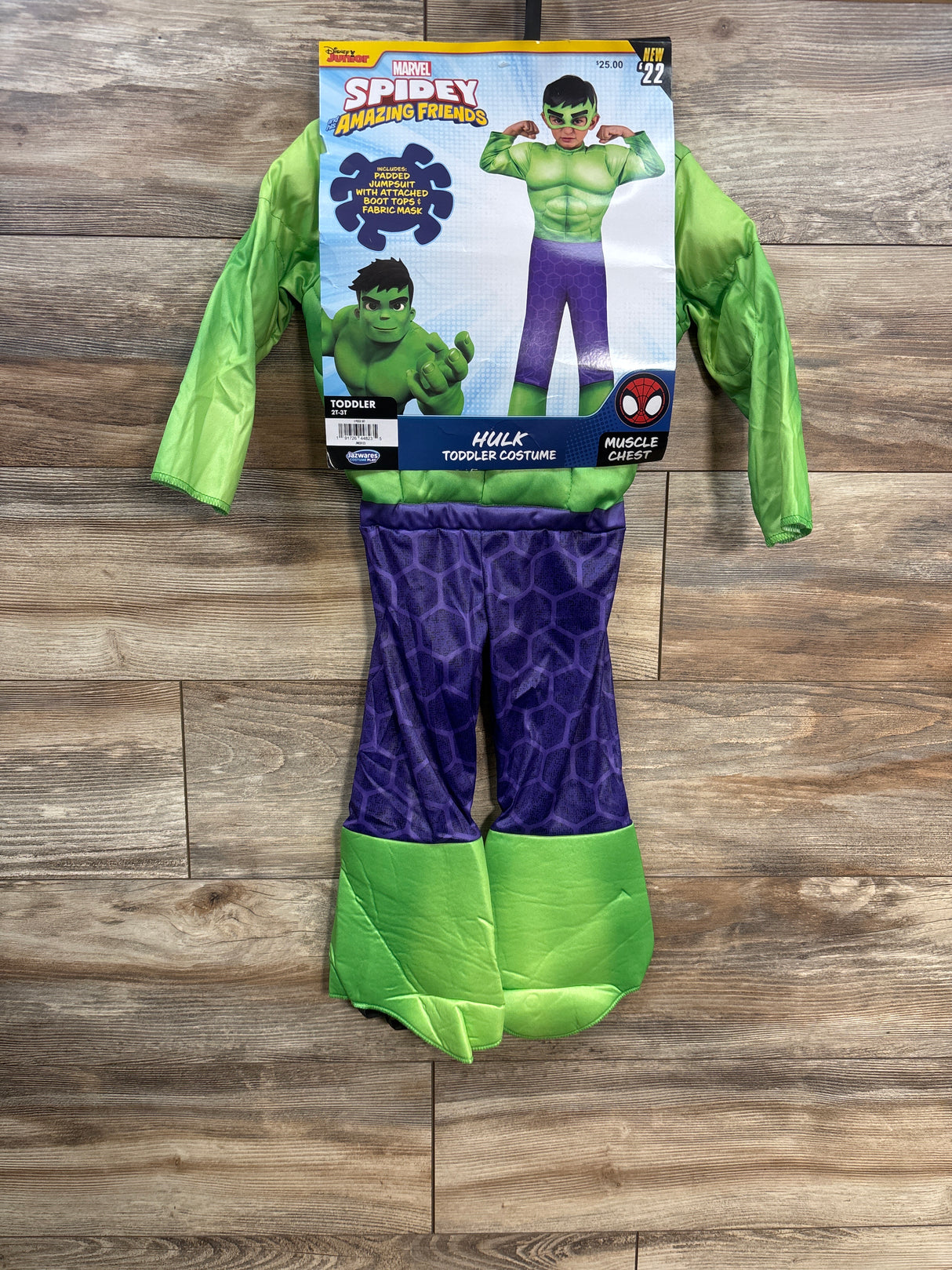 NEW Jazwares Disney Junior Marvel Hulk Toddler Costume sz 2-3T