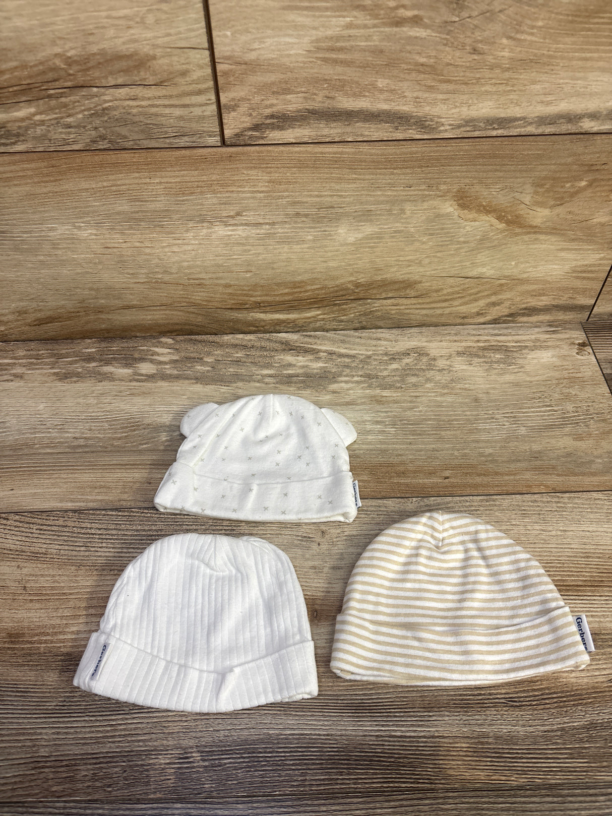 Gerber 3pk Hats Unisex sz 0-6m