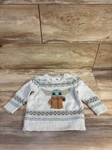 Baby Gap x Star Wars Fair Isle 'The Child' Sweater Grey sz 12-18m