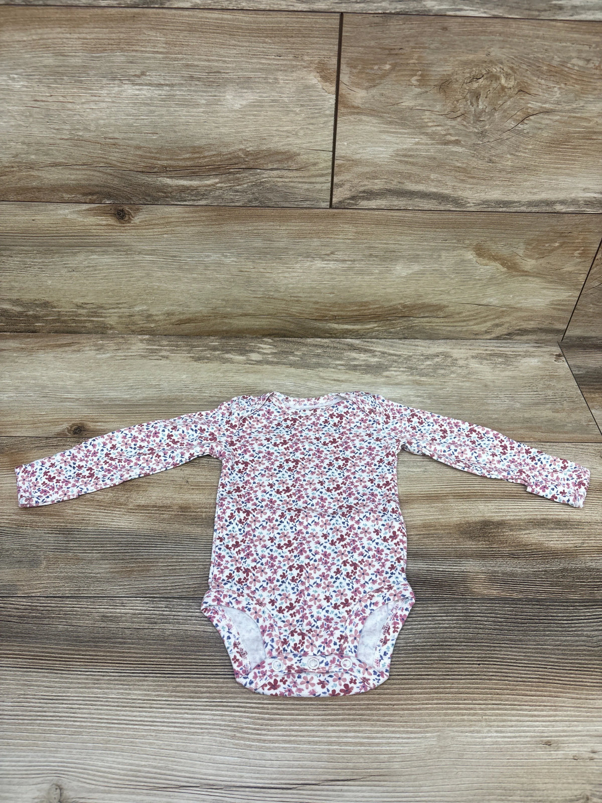 Just One You Floral Long Sleeve Bodysuit White sz 3m