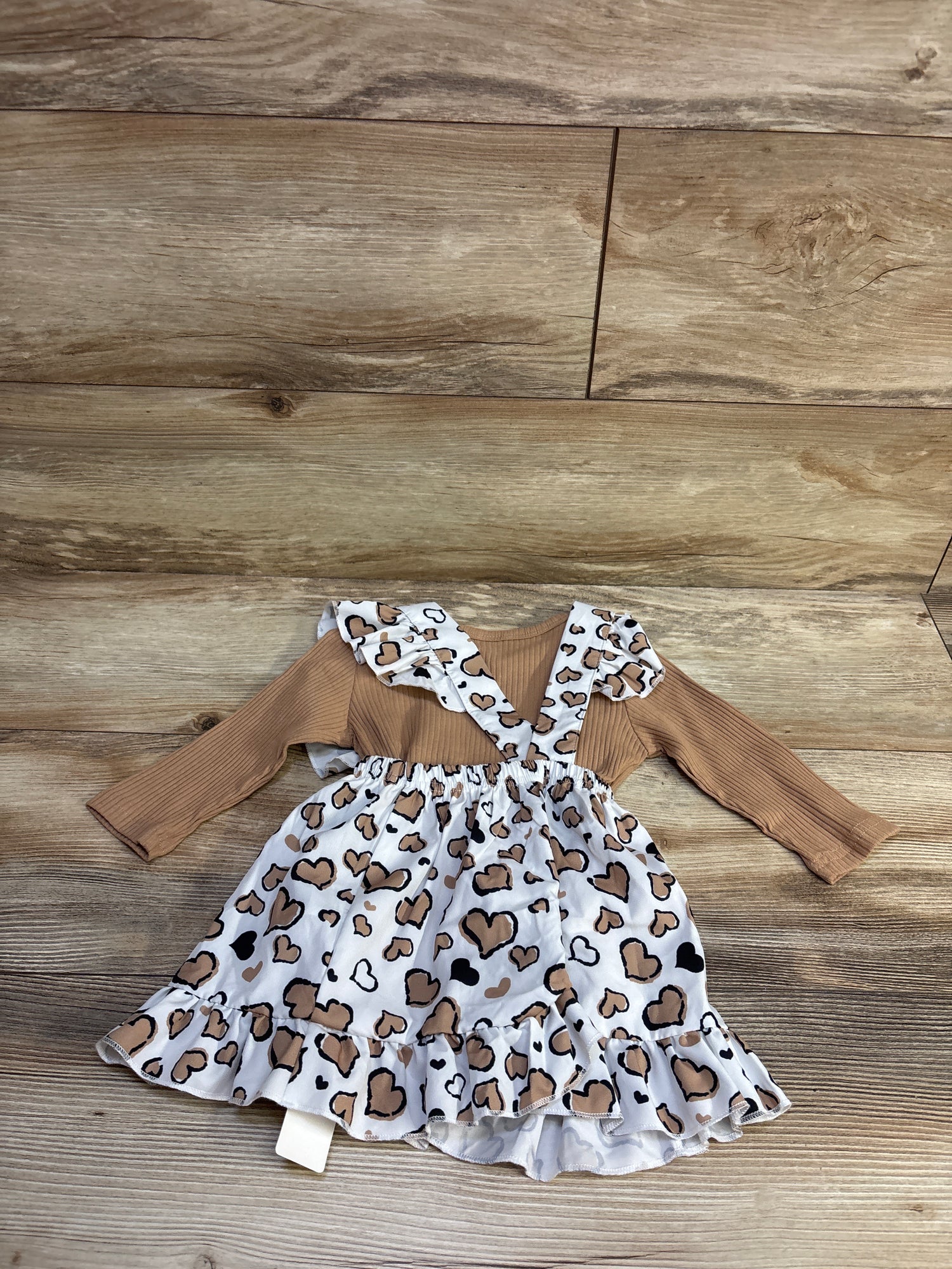 NEW Shien 2pc Auntie Is My Bestie Skirtall Set Brown sz 6-9m