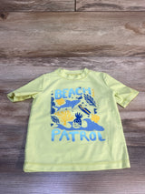 OshKosh Beach Print Rashgaurd Neon Yellow sz 2T