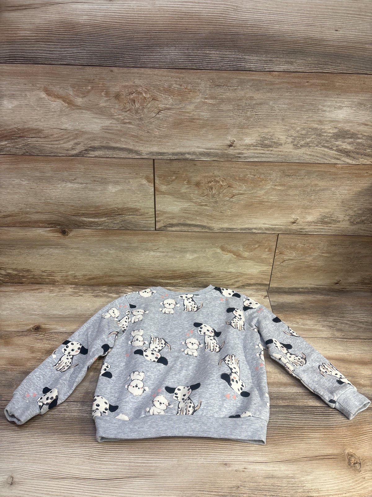 H&M Pullover Dog Print Sweatshirt Grey sz 5/6T