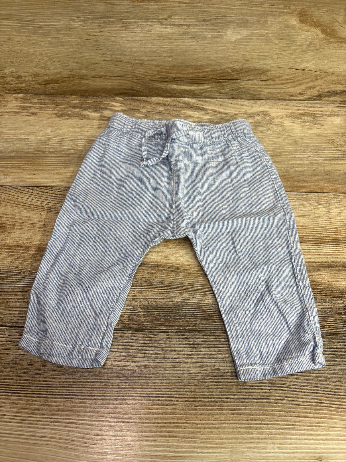 H&M Striped Linen-Blend Pants Blue sz 6m