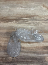 Kidsun Fisher Man Jelly Sandals Clear Glitter sz 9c