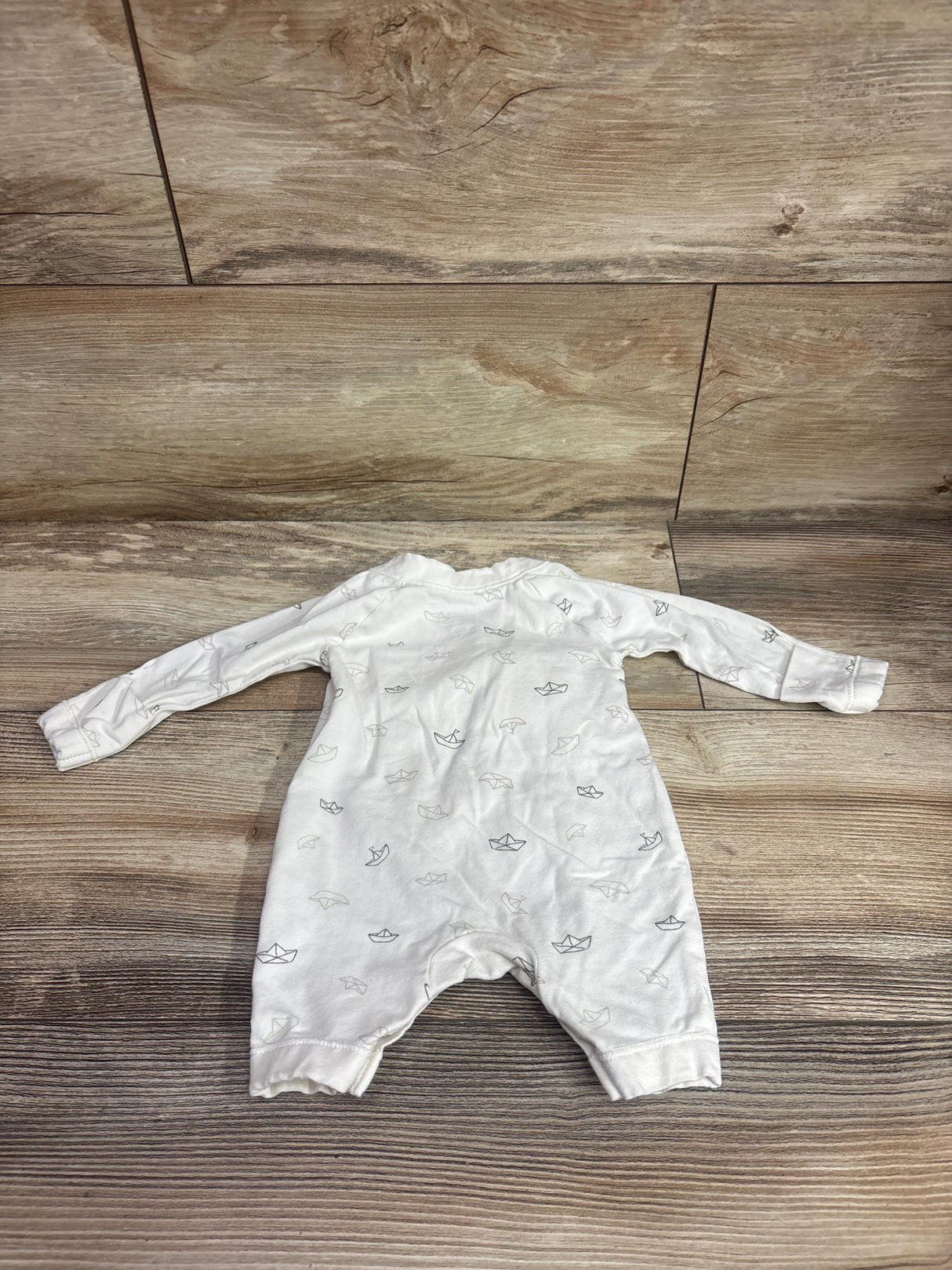 Easy Peasy Organic Side Snap Sleeper White sz Newborn