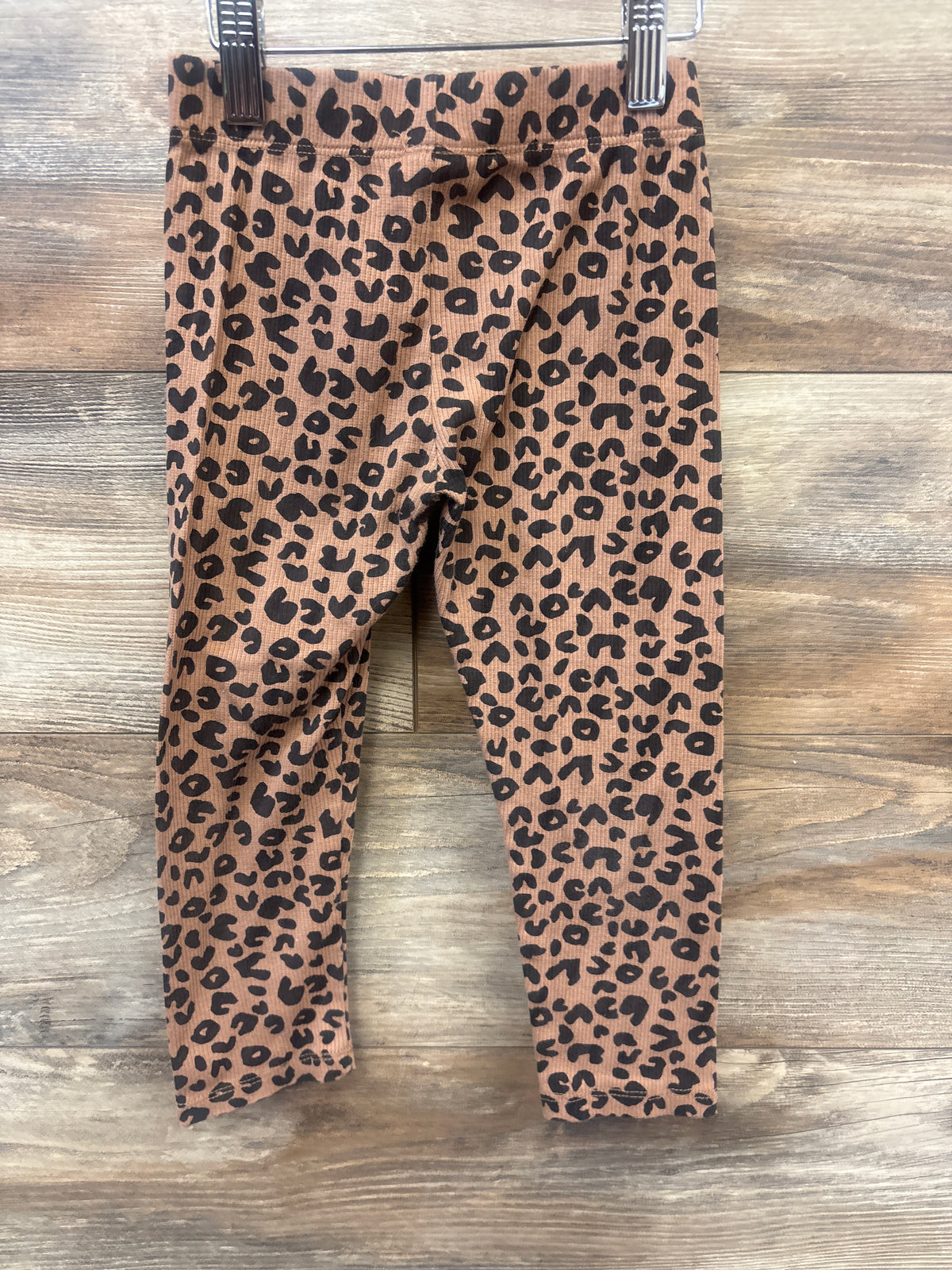 Disney Junior Minnie Mouse Ribbed Leopard Leggings Brown sz 5T