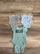Gerber 3pk Bodysuits Blue sz Preemie