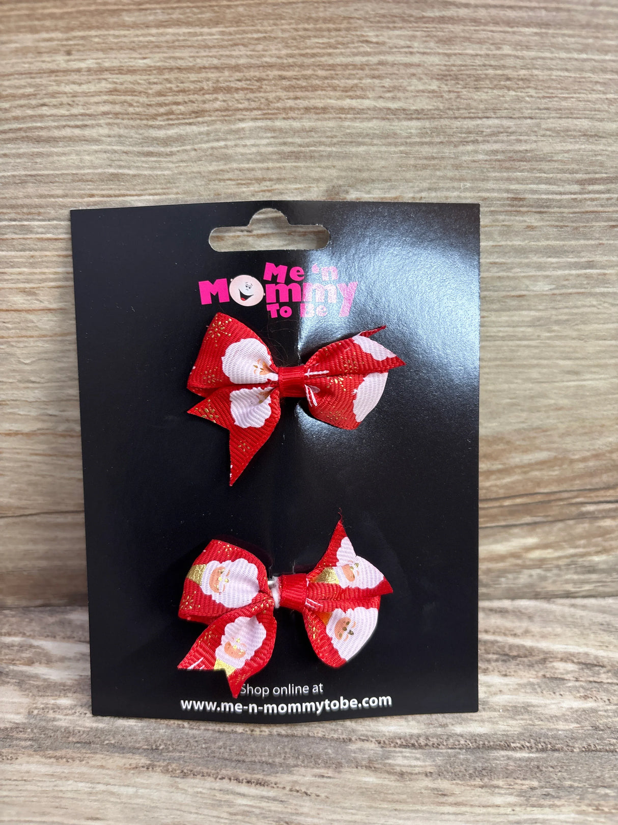 NEW Santa Hair Bows Red 2pk