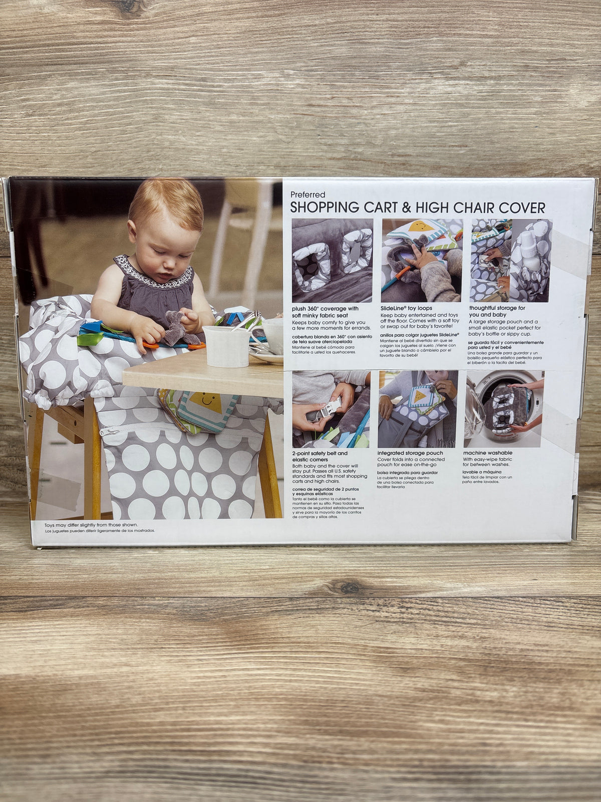 NEW Boppy Preferred Shopping Cart & High Chair Cover Grey