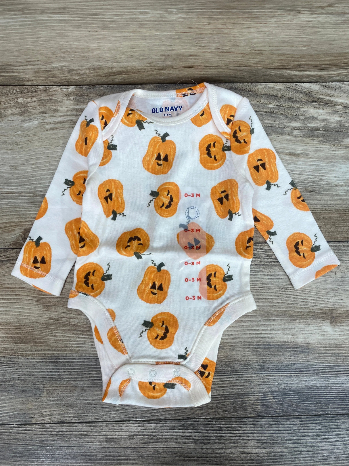 NEW Old Navy Pumpkins Bodysuit White sz 0-3m - Me n Mommy To Be