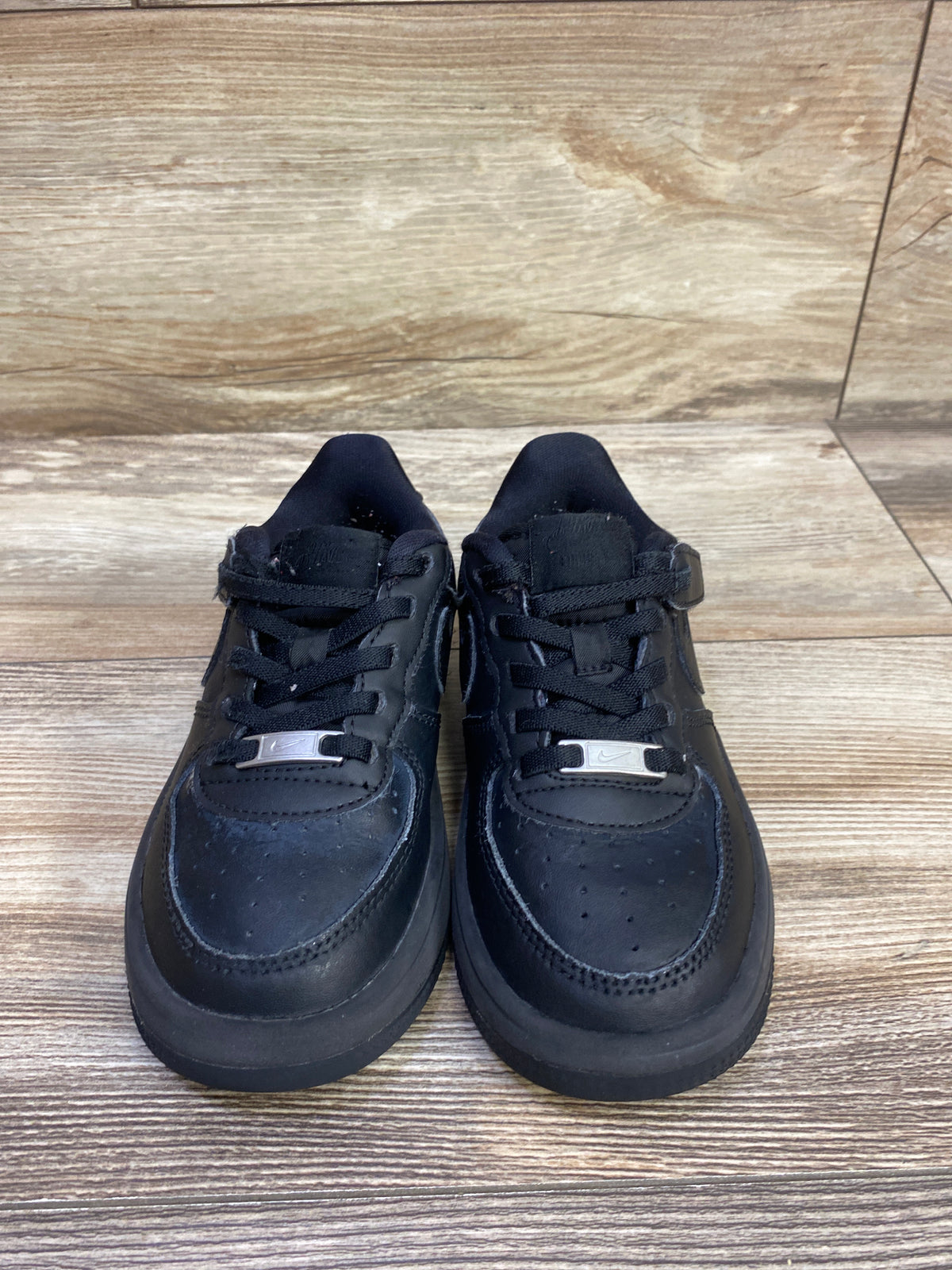 Nike Force 1 Low EasyOn PS 'Triple Black' Sneakers sz 11c