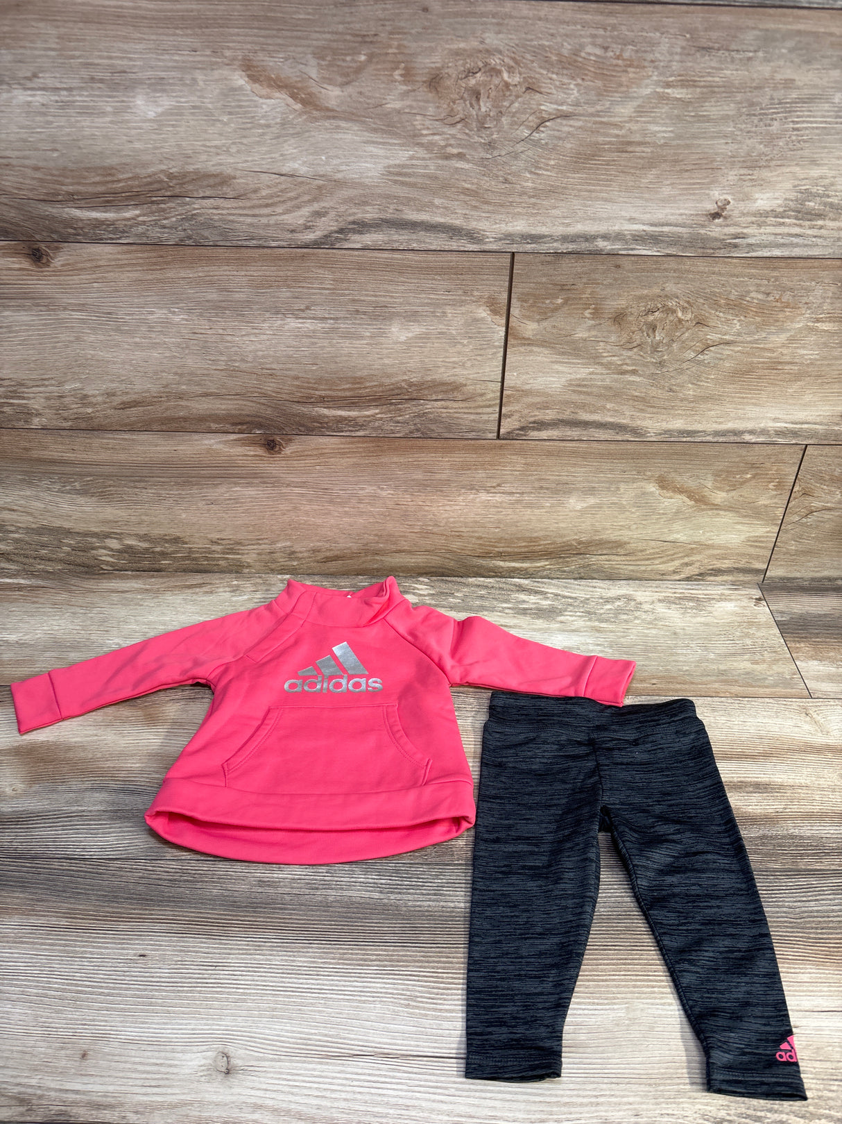 Adidas 2pc Pullover Sweatshirt & Leggings Pink sz 6m