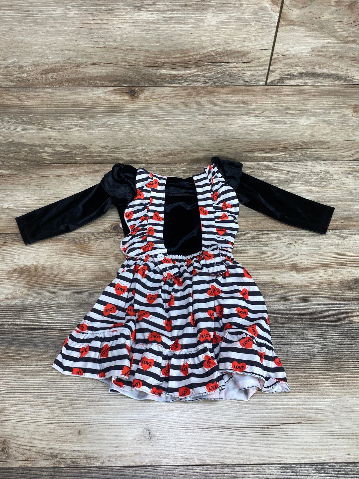 Suspender Skirt & Bodysuit Black Sz 6-9m