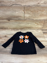 Cat & Jack Halloween Flower Shirt Black sz 2T