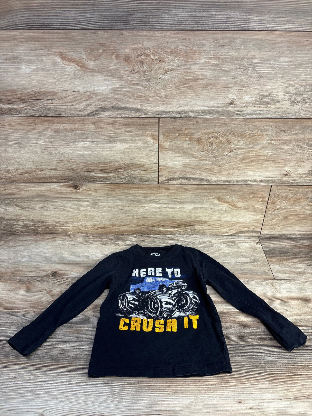 OshKosh Let's Crush It Truck Shirt Black sz 3T