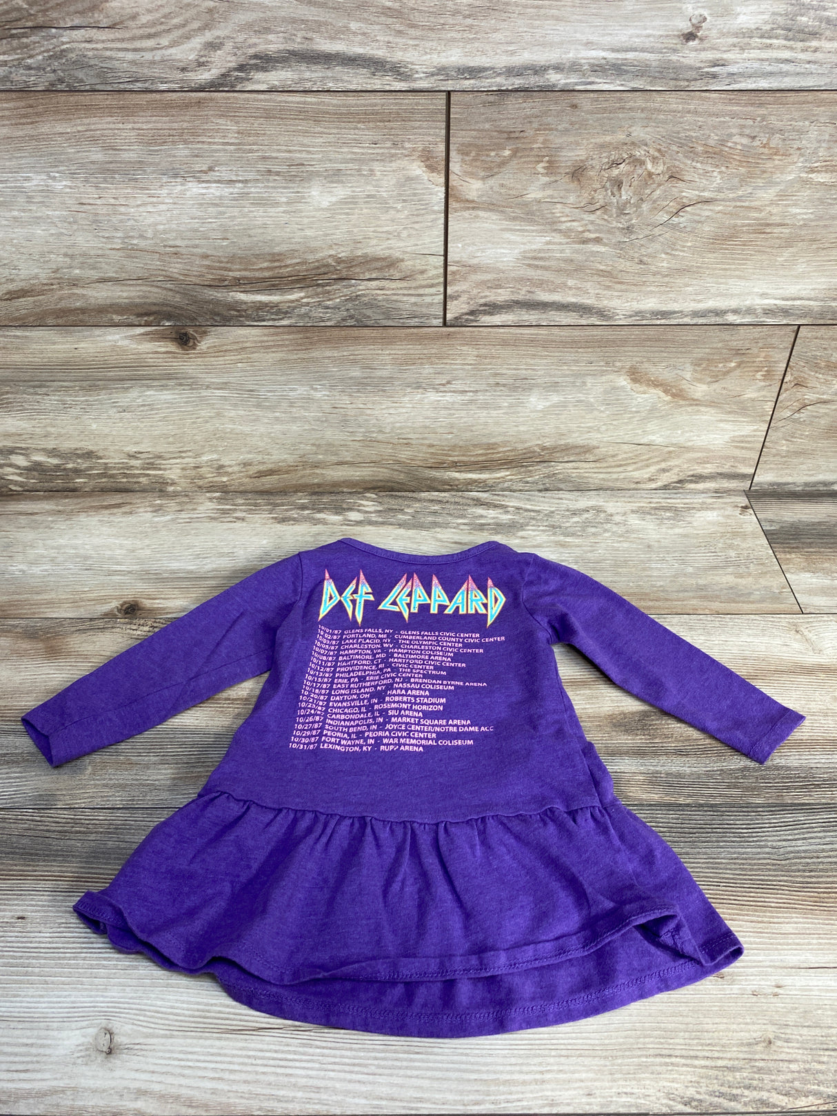 Def Leppard Drop Waist Dress Purple sz 12m