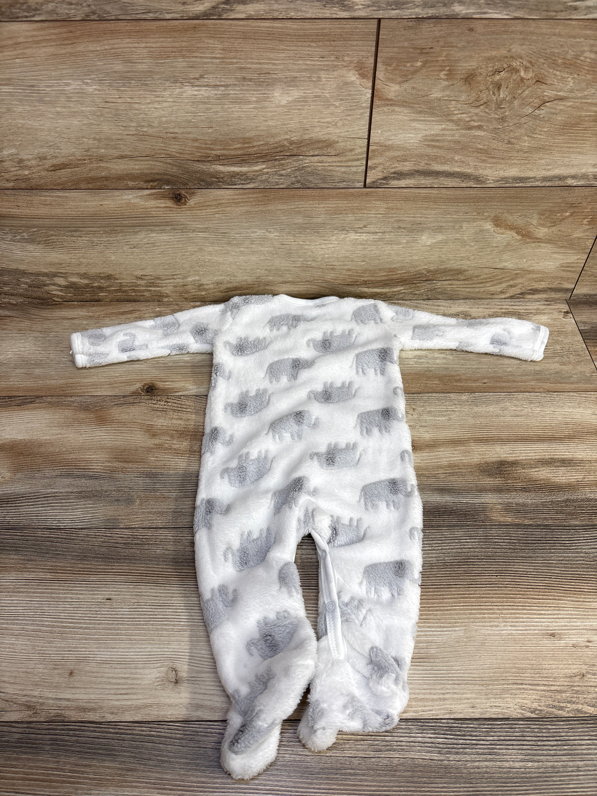 Dream Gro Elephant Plush Sleeper White sz 6-9m