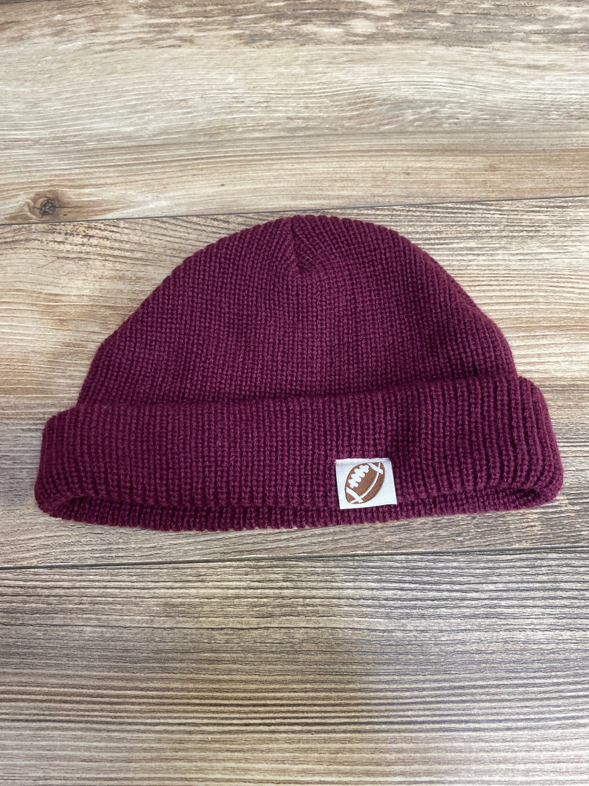 Knit Fold-Over Toddler Beanie Maroon