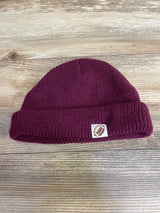 Knit Fold-Over Toddler Beanie Maroon