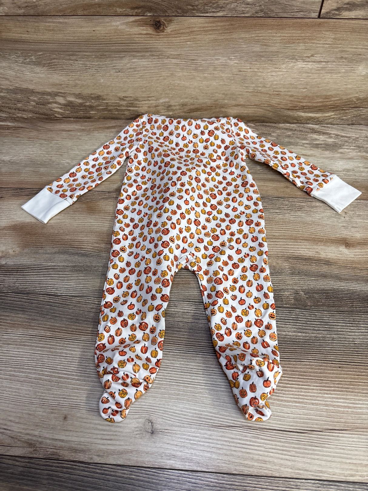 Petite Plume Pumpkin Pima Footie White sz 6-9m - Me n Mommy To Be