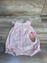 Carter's Button-Front Ice Cream Shortie Romper Pink s 3m