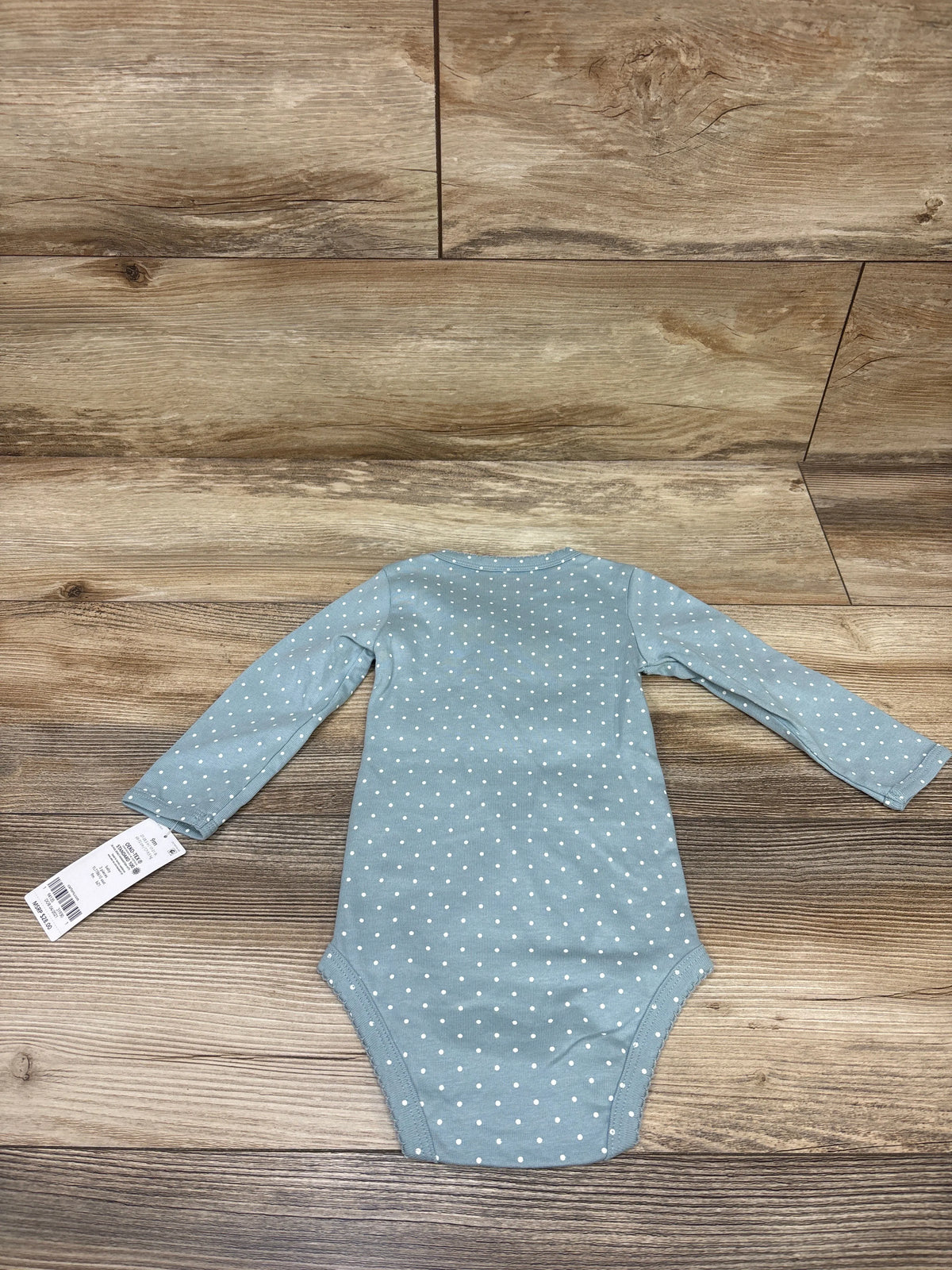 NEW Carter's Long Sleeve Polka Dot Kimono Bodysuit Blue sz 9m