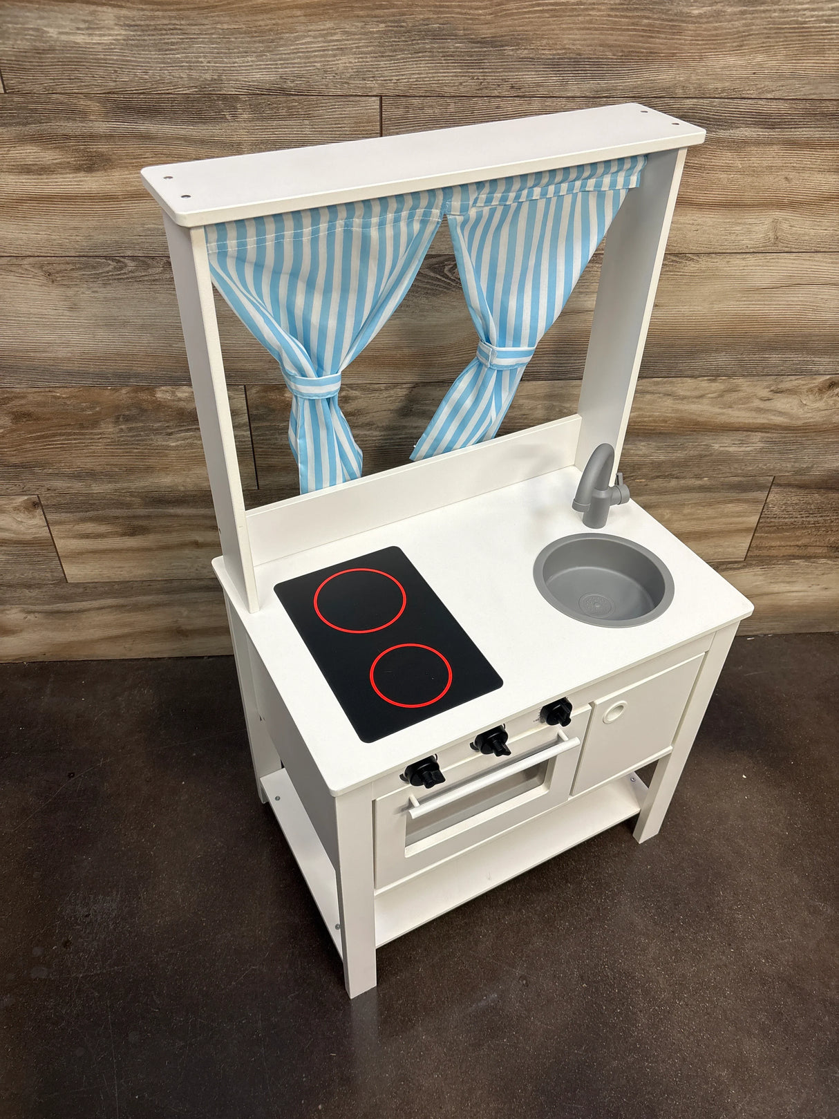 SPISIG Play Kitchen with Curtains - Me n Mommy To Be