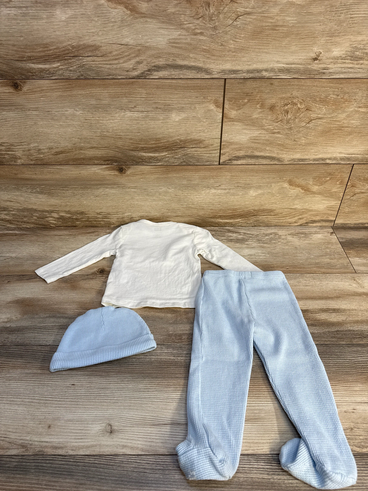 Levi's 3pc Shirt & Waffle Knit Pants Cream sz 9m
