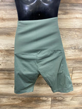 Poshdivah Over The Belly Yoga Shorts Green sz Medium