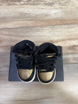 Air Jordan 1 Retro High OG TD 'Black Gold' Sneakers sz 4c