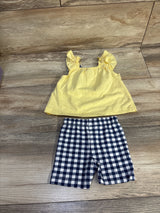 Little Lass 2pc Love Shirt & Short Set Yellow sz 3-6m