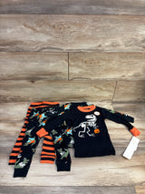 NEW Just One You 4pc Dino Skeleton Halloween Pajama Set Black sz 18m