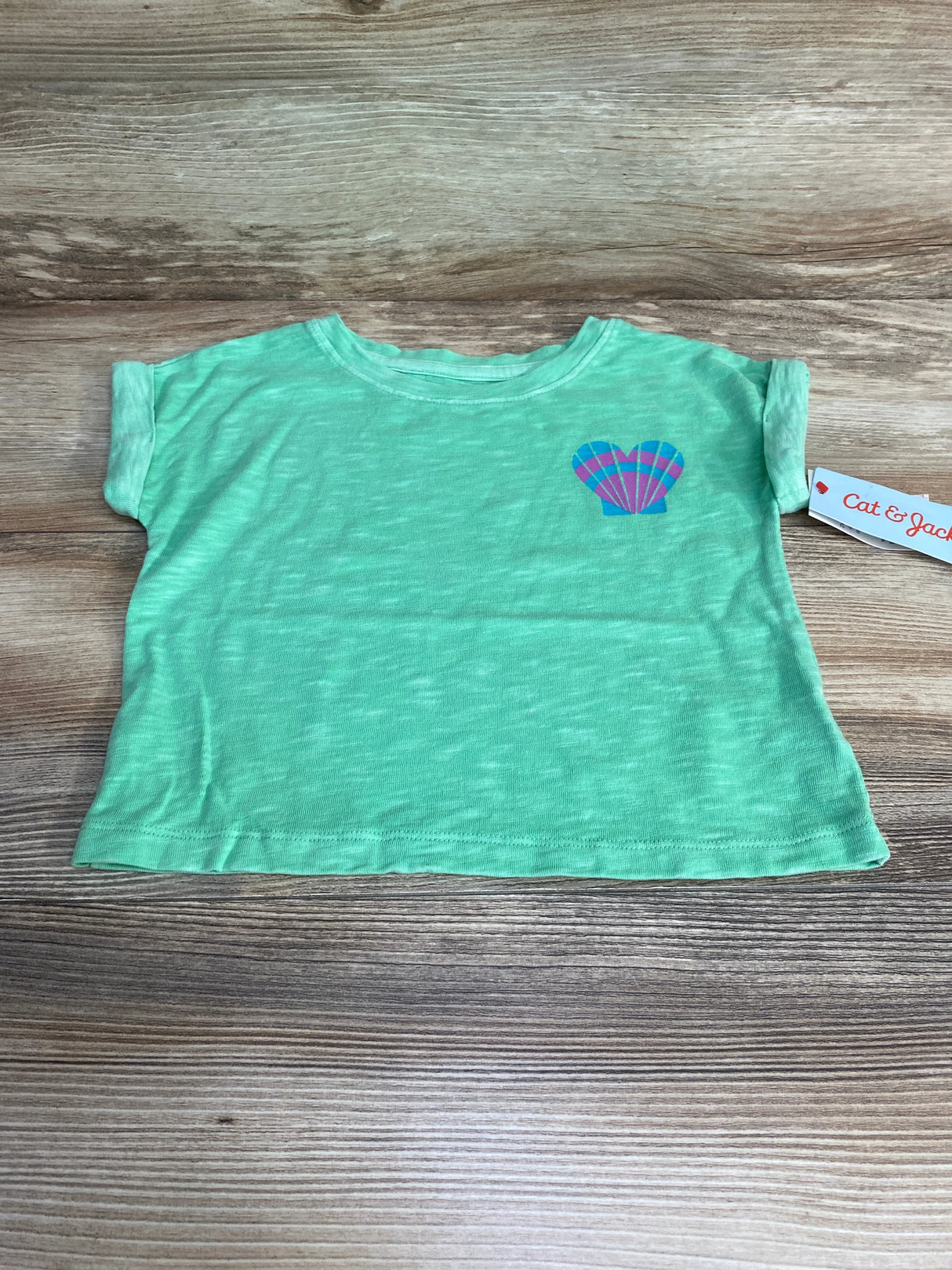 NEW Cat & Jack Short Sleeve Shirt Green sz 3T