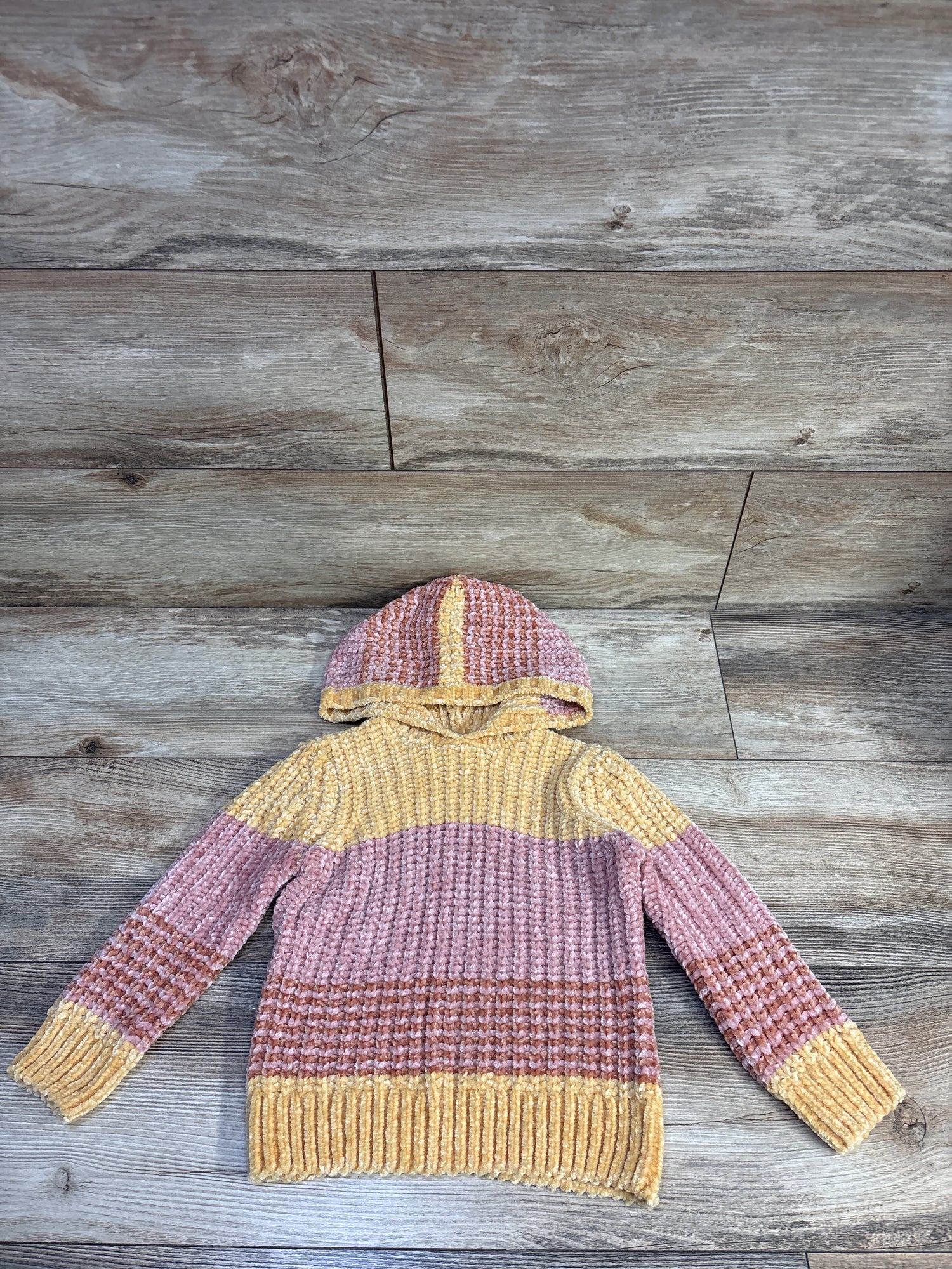 Derek Heart Soft Knit Hooded Sweater Yellow sz 4T