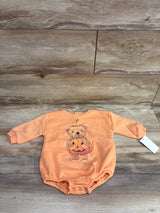 NEW Grayson Mini Pumpkin Bear Sweatshirt Bubble Romper Orange sz 12m