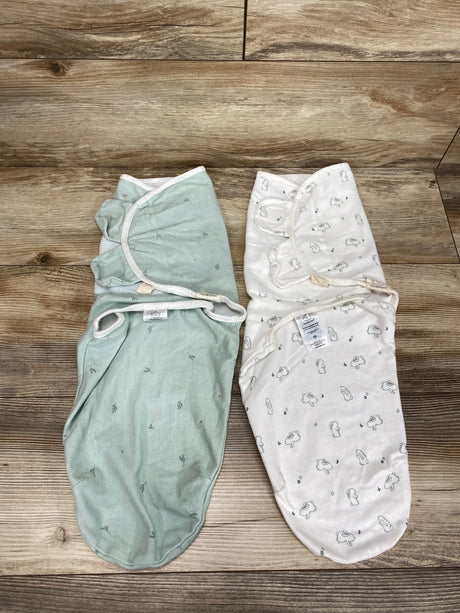 KeaBabies 2pk Swaddle Wraps Green sz 0-3m