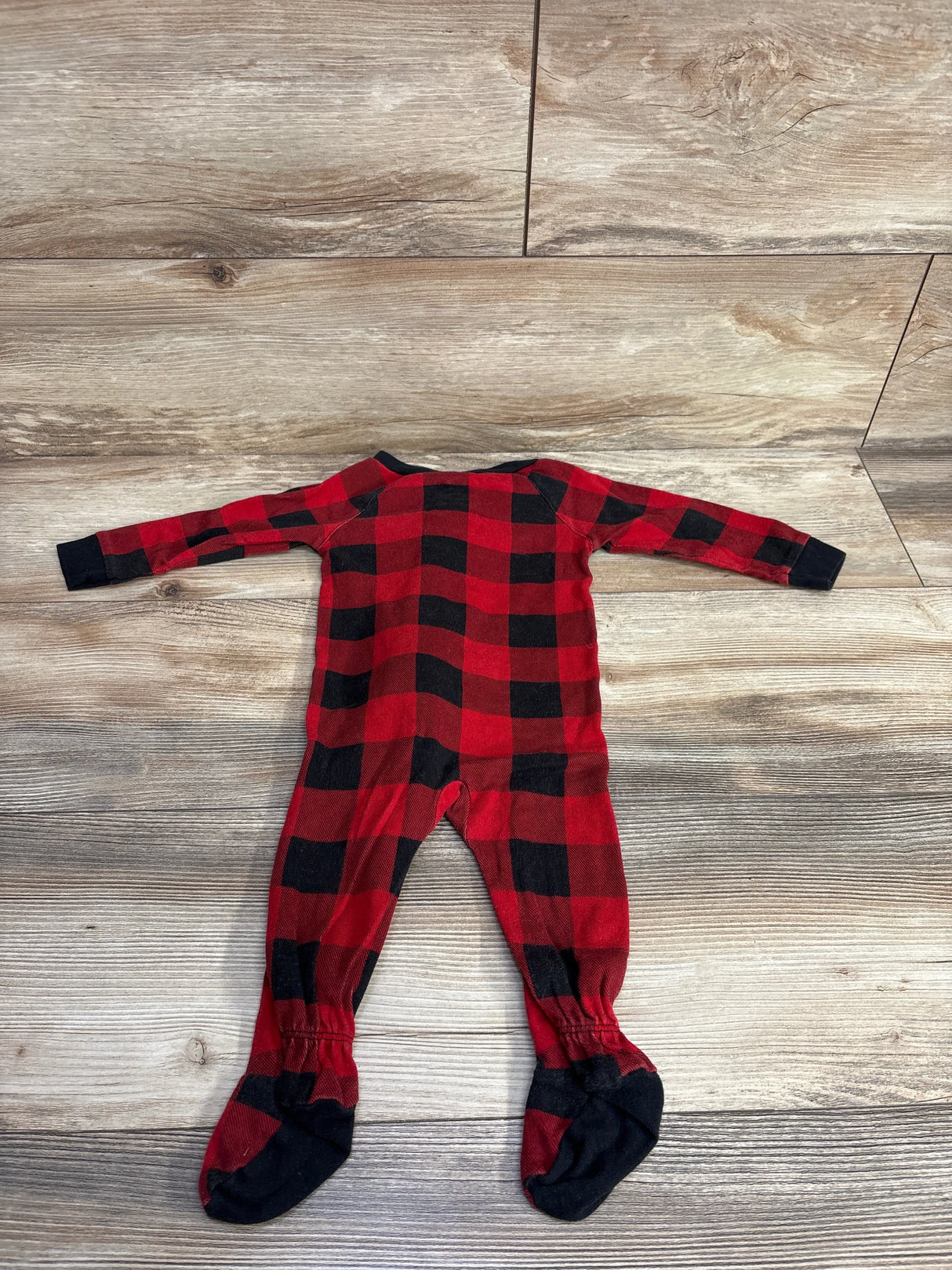 Wondershop Buffalo Plaid Sleeper Red sz 6-9m