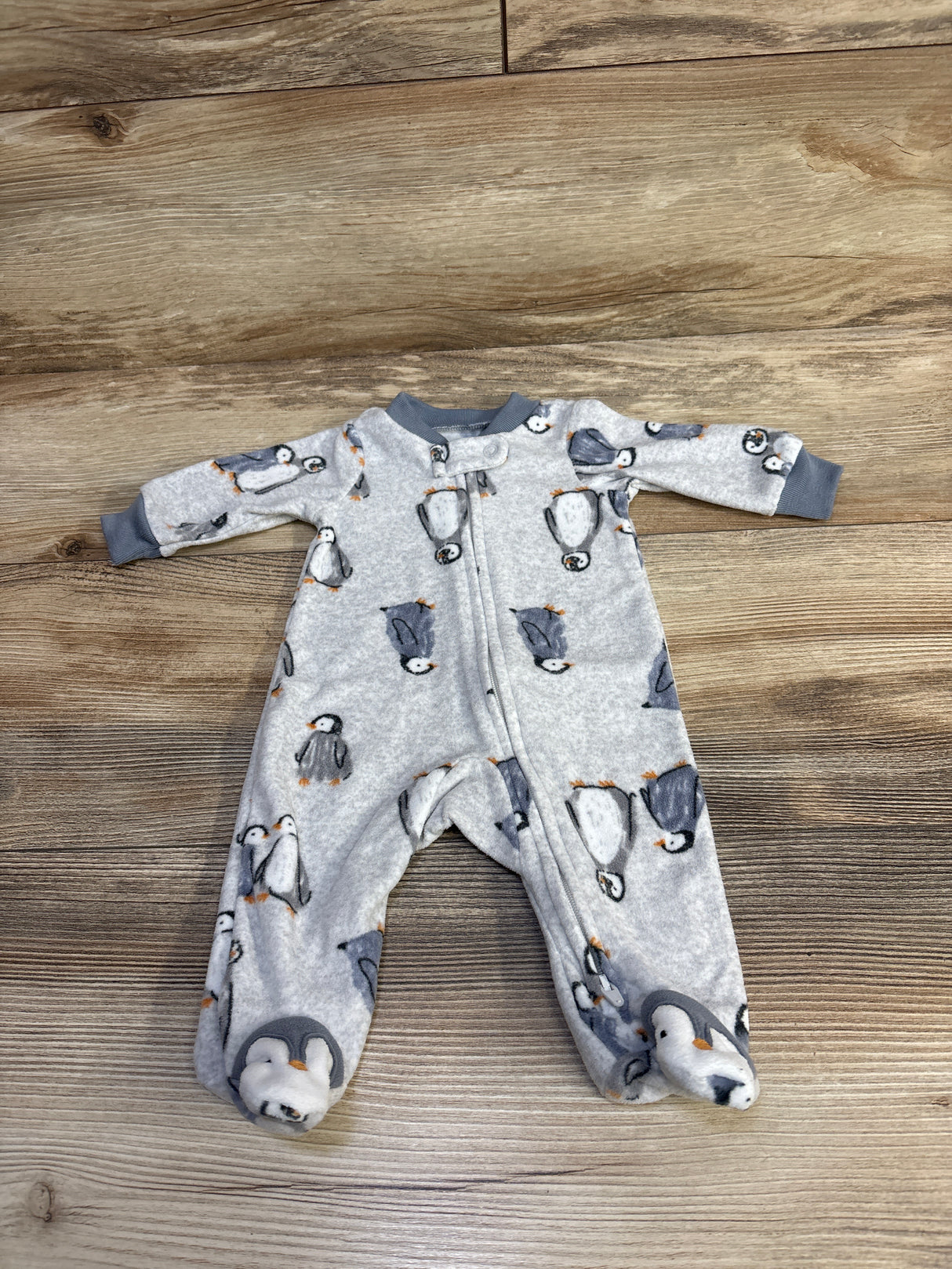 Just One You Penguin Blanket Sleeper Grey sz Newborn