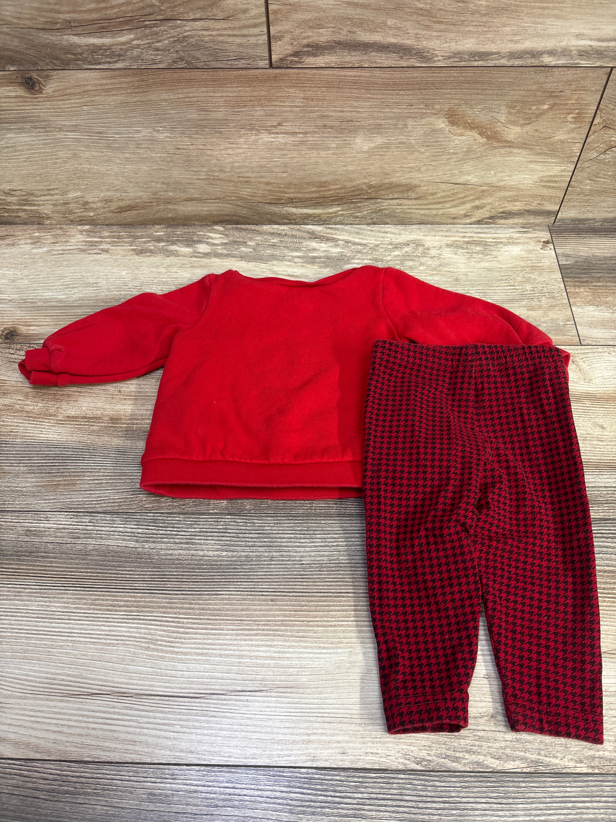 Carter's 2pc Reindeer Sweatshirt & Pants Set Red sz 9m