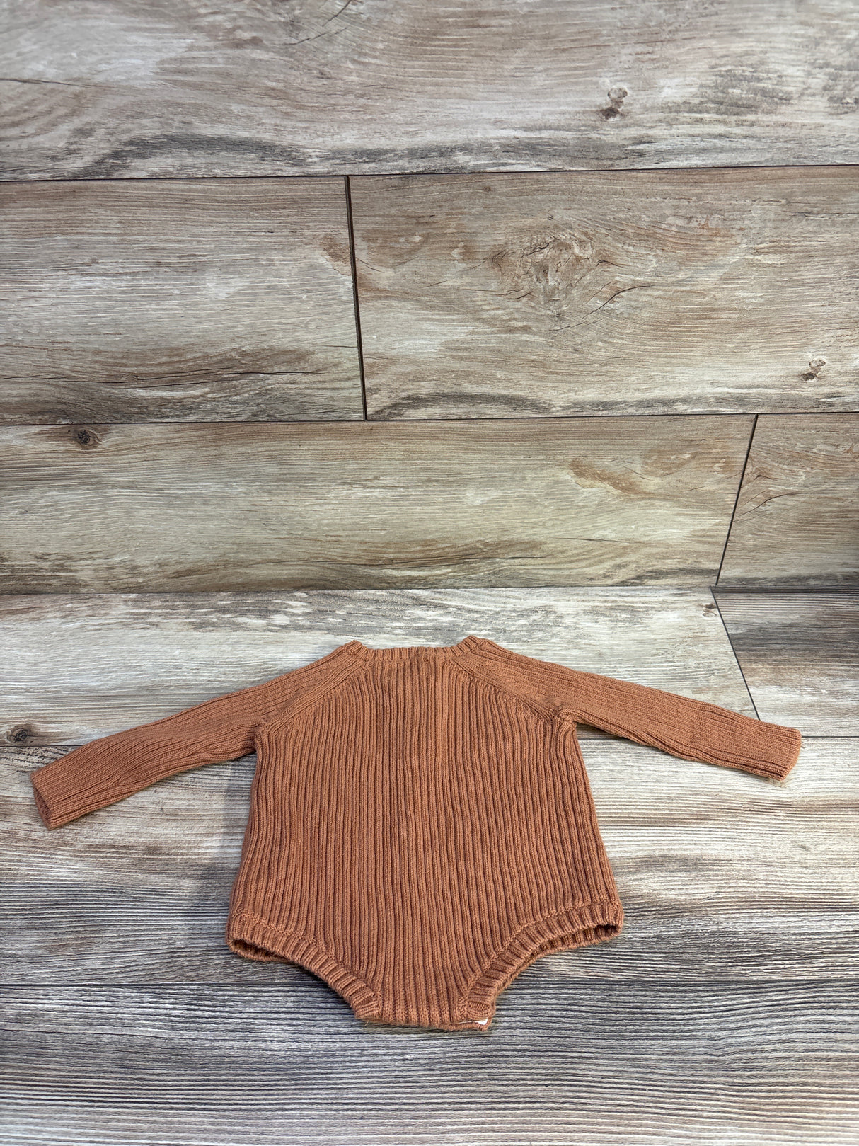 Little Planet Knit Henley Bodysuit Brown sz 3m