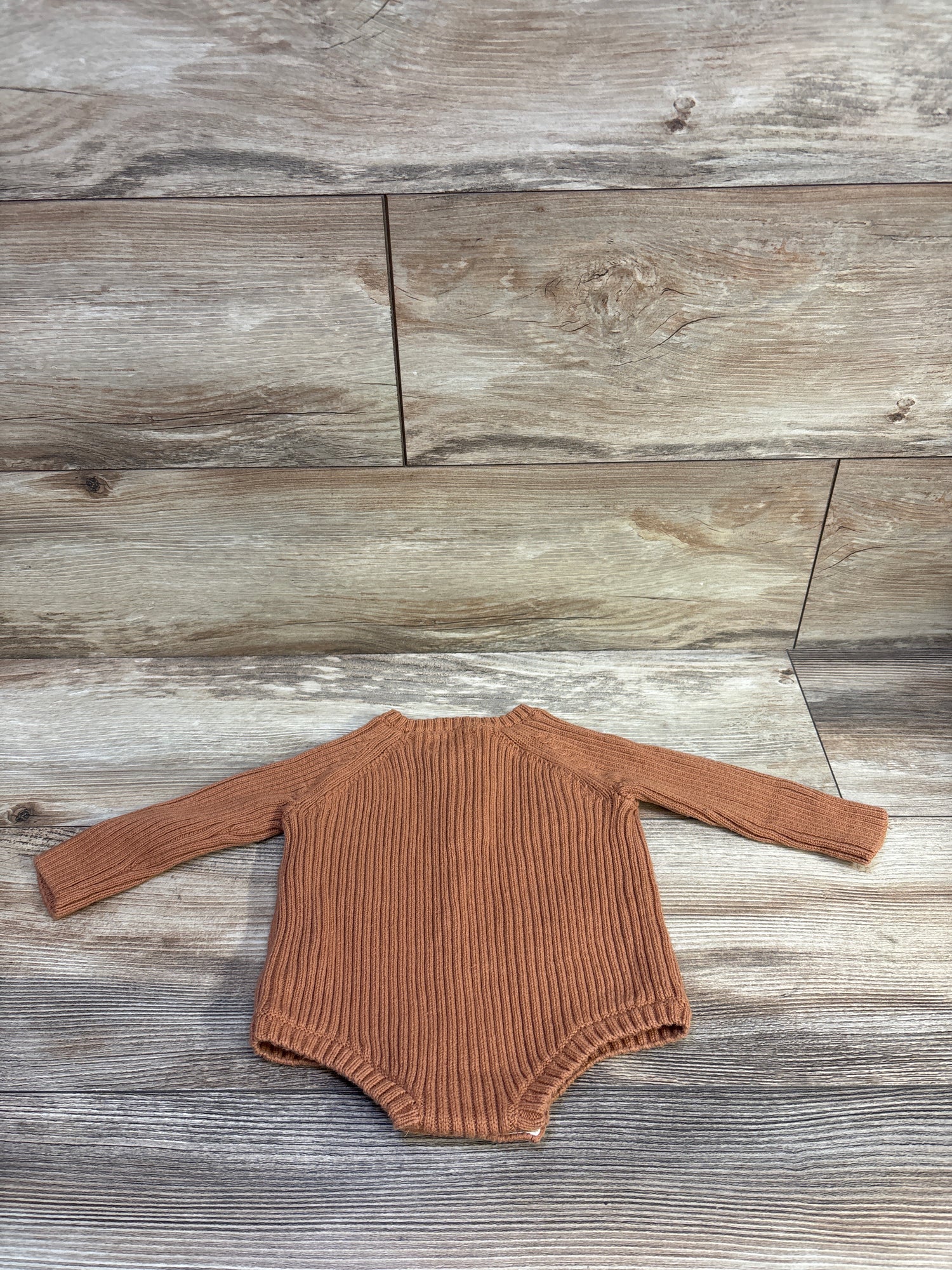 Little Planet Knit Henley Bodysuit Brown sz 3m