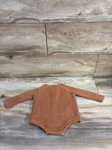 Little Planet Knit Henley Bodysuit Brown sz 3m