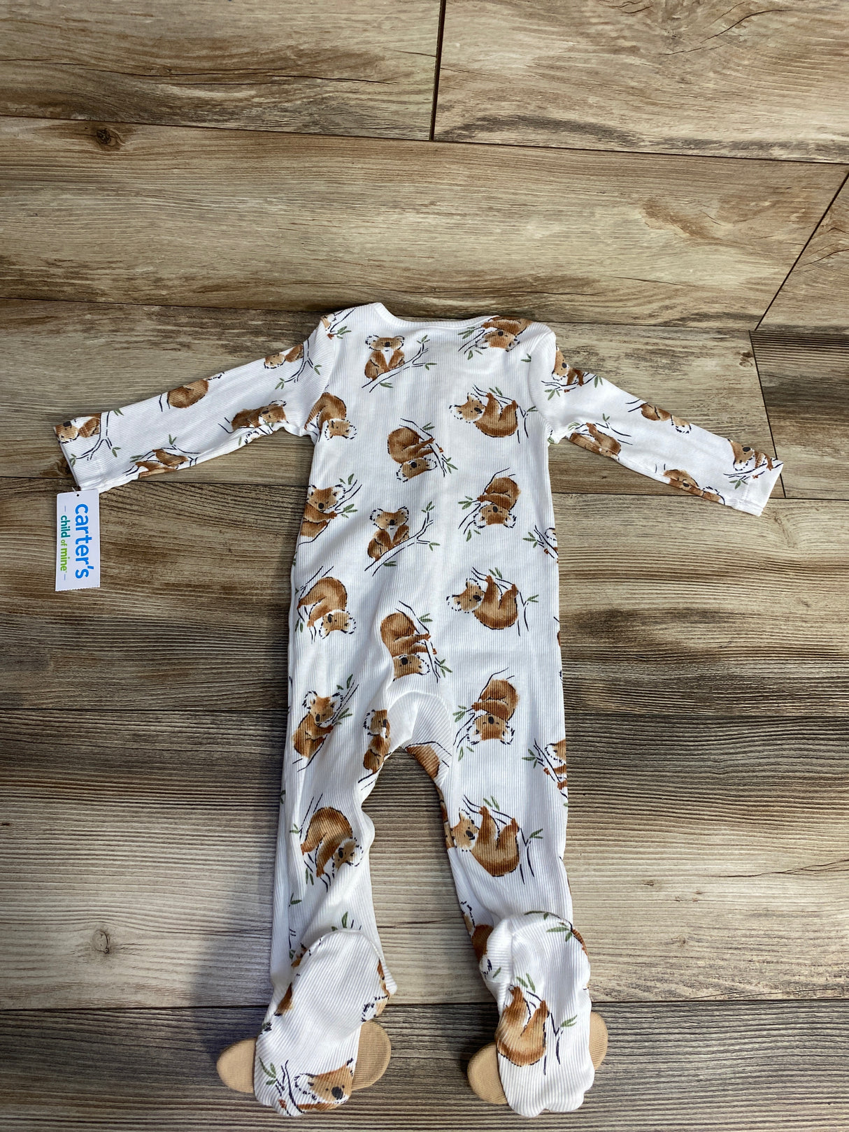 NWOT Child Of Mine Ribbed Koala Sleeper White sz 6-9m