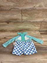 NEW Disney Baby 2pc Mickey Mouse Rash Guard Set Light Blue sz 9m