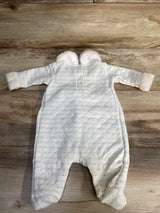 Nicole Miller Quilted Footed Coverall White sz 0-3m