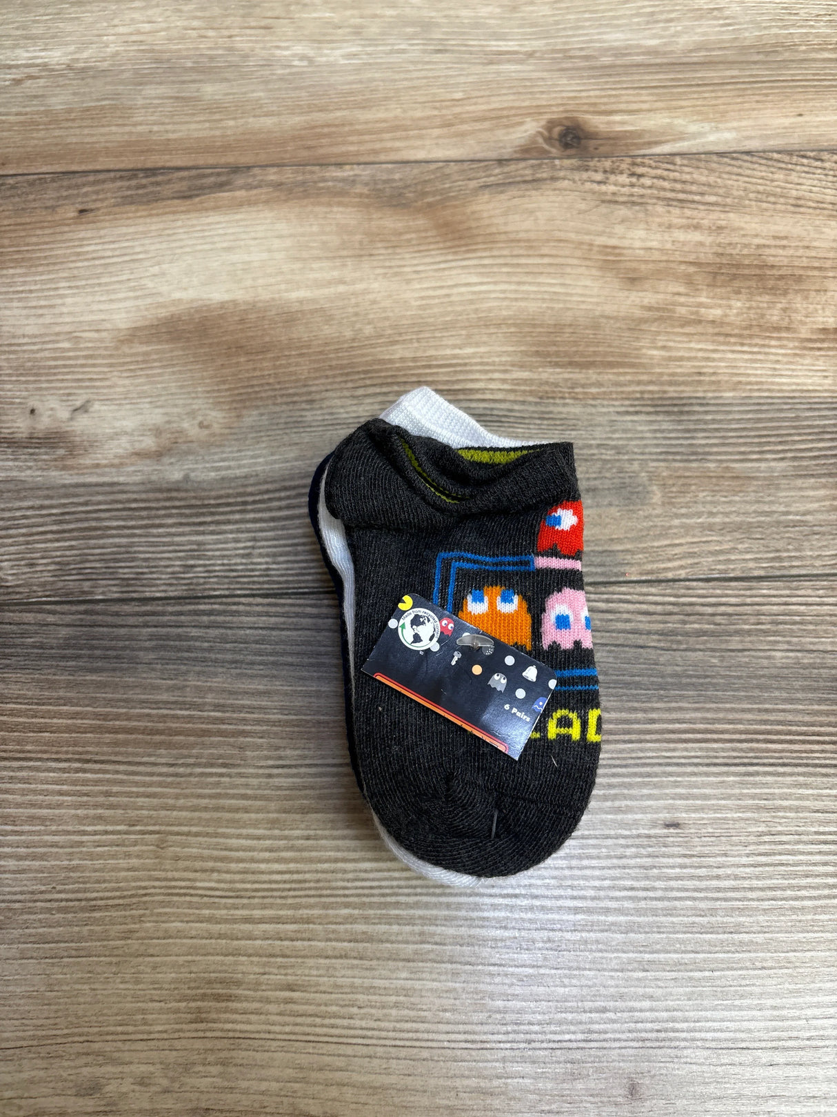 NEW Pacman Low Cut Socks 6pk sz 2T-3T